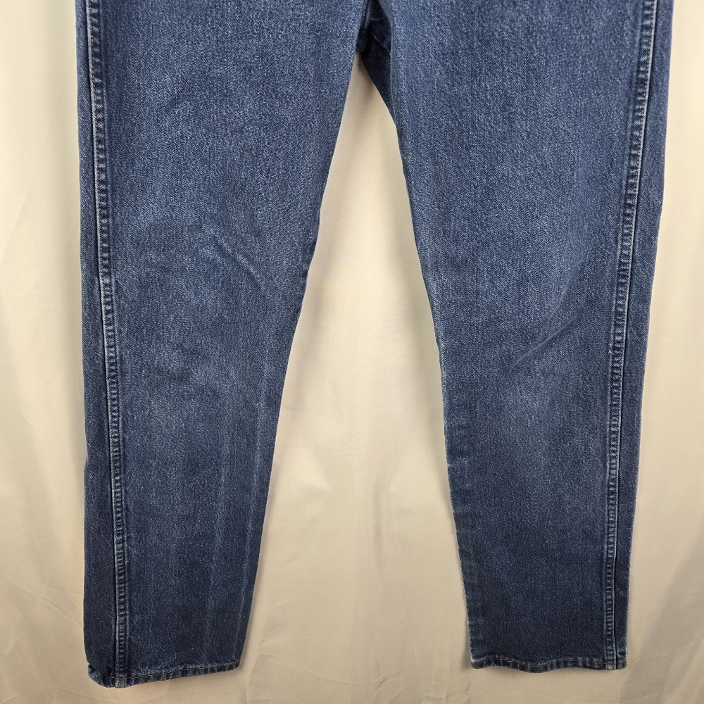 Vintage Wrangler Mens Straight Leg Blue Denim Jeans Size 35x34 - Picture 7 of 15